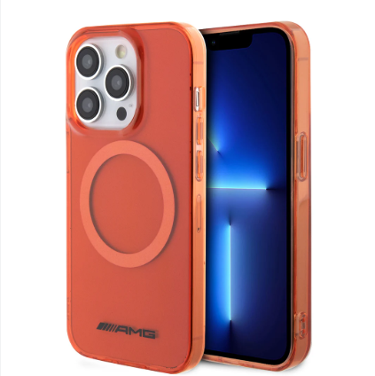 AMG iPhone 15 Pro MagSafe Case - Transparent - Orange