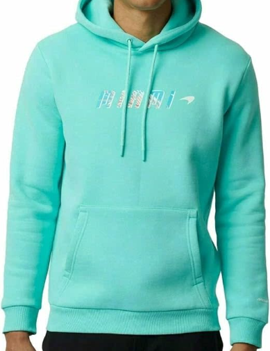Mclaren Men's Miami Palm Graphic Hoodie Aqua Sky 2022-Fanwear