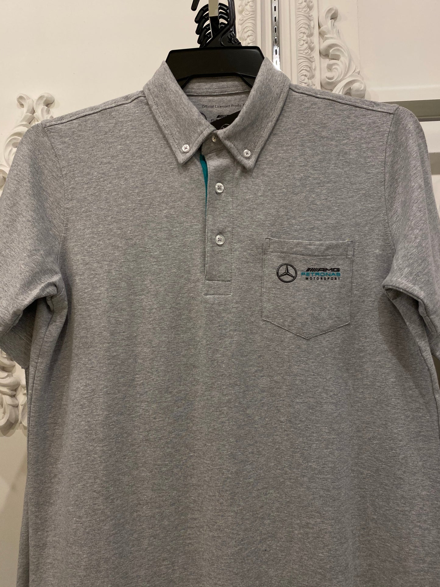 Mercedes-AMG Petronas Motorsport Mens Classic Polo Grey 2018 - Fanwear