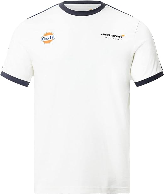 Mclaren Men's Gulf Ringer Taper T-Shirt White 2022-Fanwear