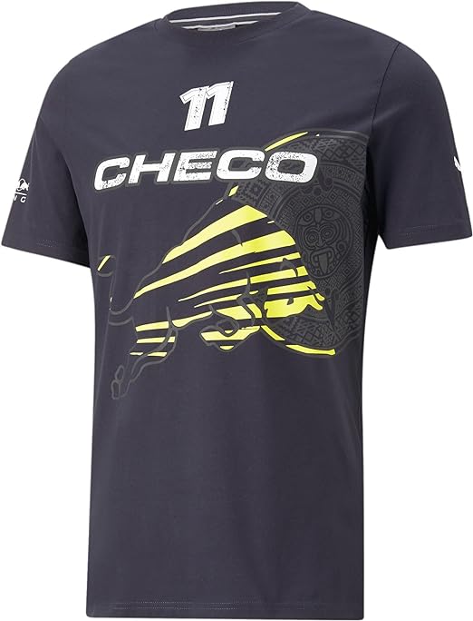 Red Bull Racing Men's Sergio Perez Logo T-Shirt Navy 2022-Fanwear
