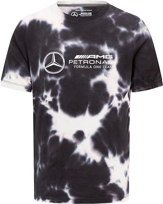Mercedes-AMG Petronas Formula 1 Team Men's Tie Dye T-Shirt Grey 2023-Fanwear