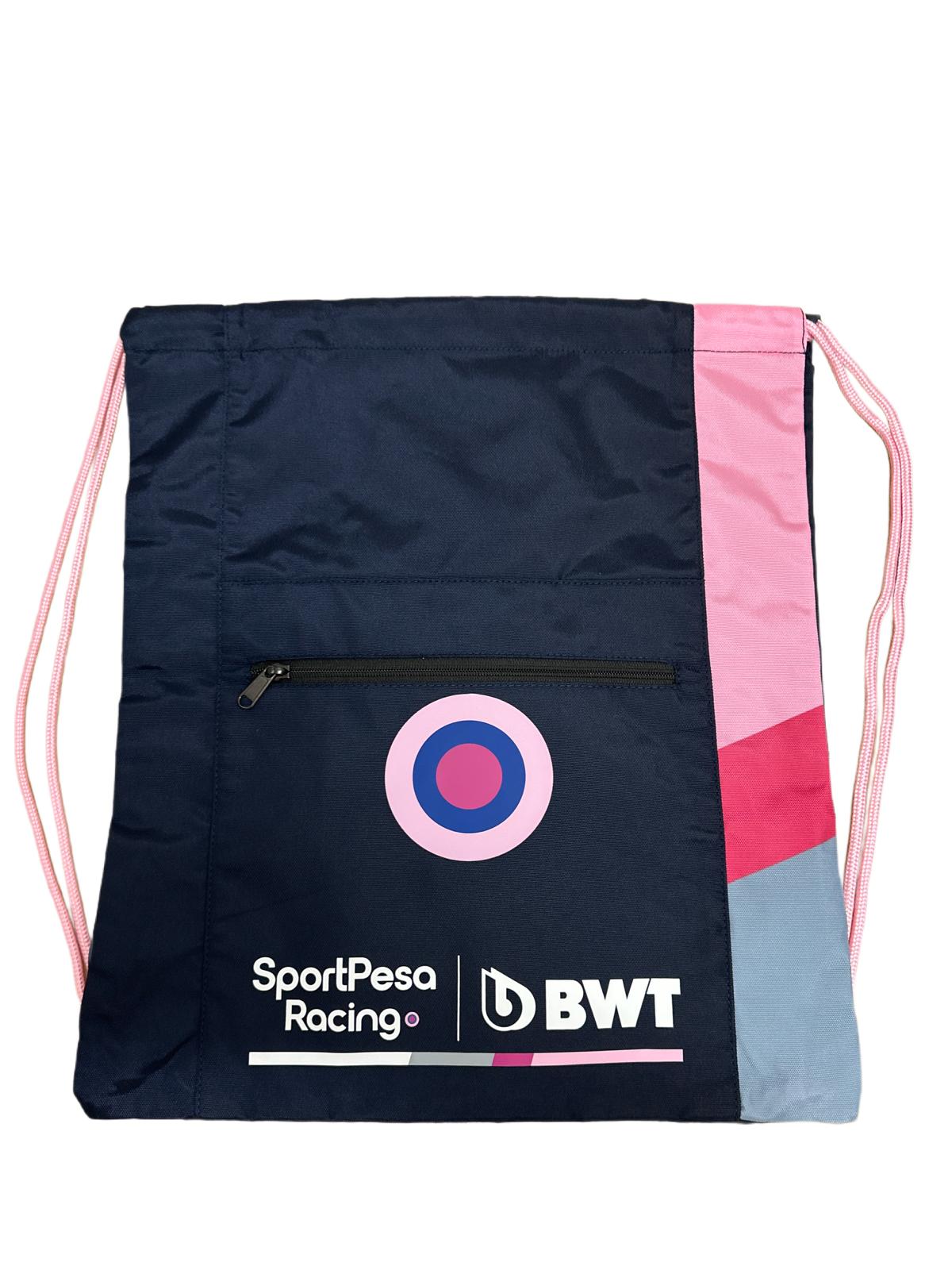 Racing Point Pull Bag Navy Pink