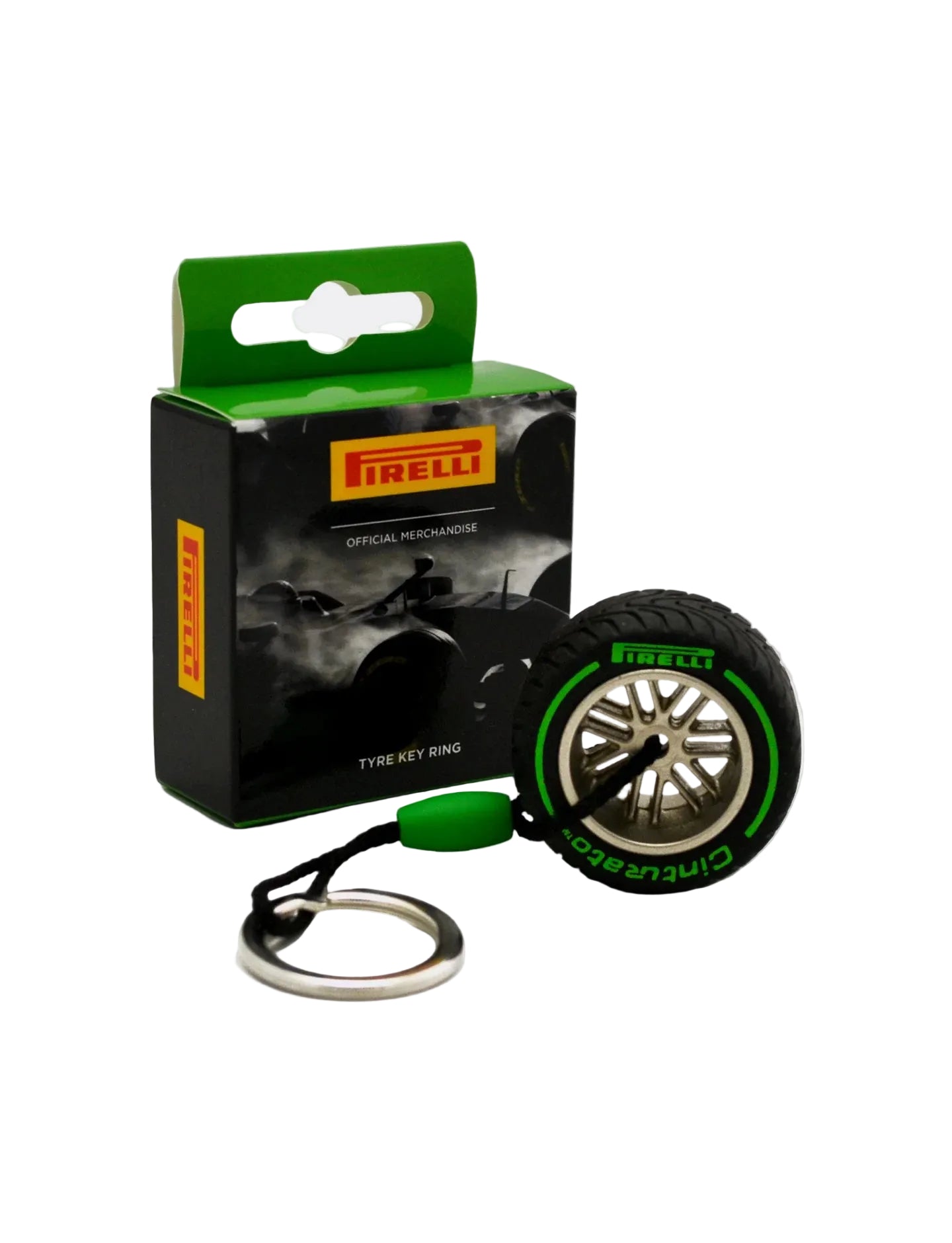 Pirelli Tire Green Keyring