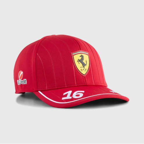 Scuderia Ferrari Charles Leclerc Dark Cherry Cap 2025-RP Teamwear