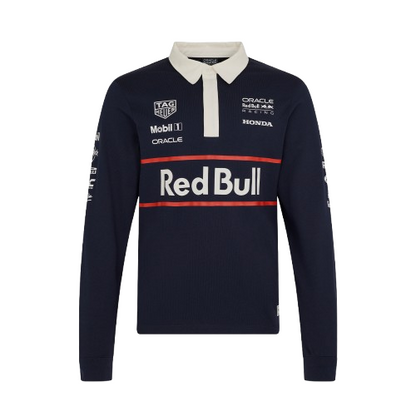 Red Bull Racing Men's Heritage Long Sleeve Polo Night Sky 2025-RP Teamwear