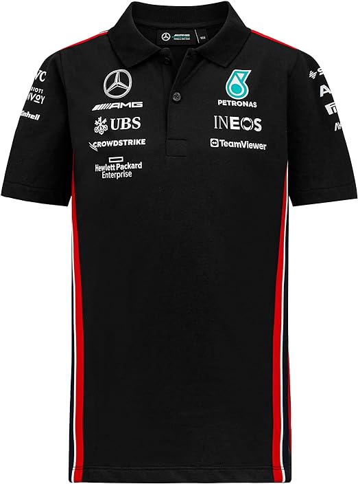 Mercedes-AMG Petronas Formula 1 Team Kids Polo Black 2023-RP Teamwear
