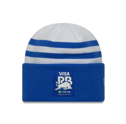Rb Visa Cash App Team Wide Cuff Knitted White Beanie 2025-RP Teamwear