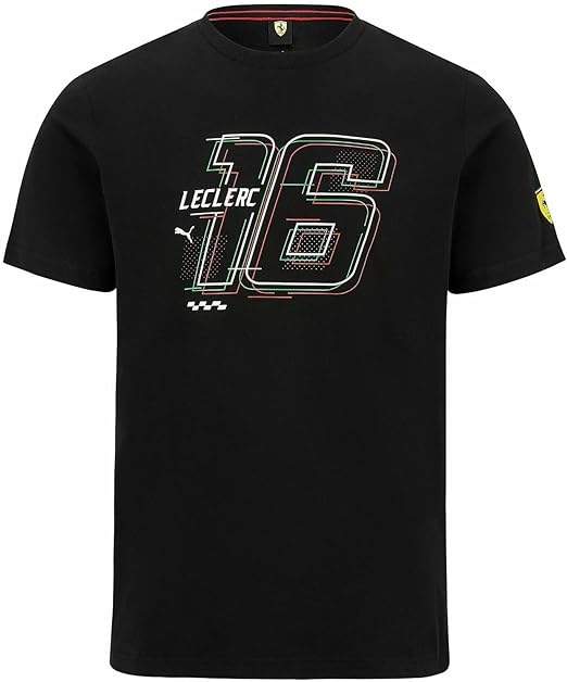 Scuderia Ferrari Puma Men's Driver T-Shirt Charles Leclerc 2022-Fanwear