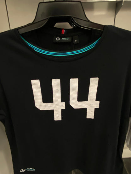 Mercedes-AMG Petronas Motorsport Womens Lewis Hamilton 44 T-Shirt 2019 Black - Fanwear