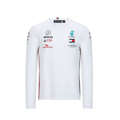 Mercedes-AMG Petronas Motorsport Mens Lance Stroll Driver T-Shirt 2020 White - Rp Teamwear