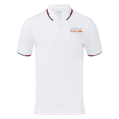 Red Bull Racing Men's Core Polo Full Colour Logo White 2025-Fanwear