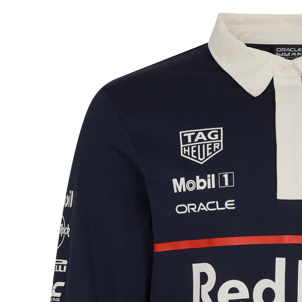 Red Bull Racing Men's Heritage Long Sleeve Polo Night Sky 2025-RP Teamwear