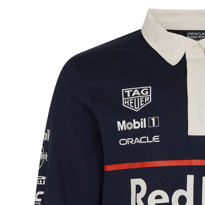 Red Bull Racing Men's Heritage Long Sleeve Polo Night Sky 2025-RP Teamwear