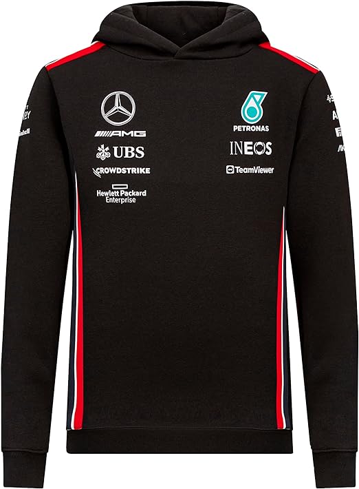Mercedes-AMG Petronas Formula 1 Team Kids Hoodie Black 2023-RP Teamwear