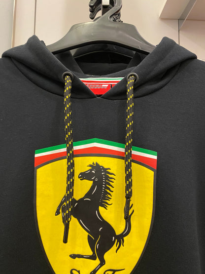 Scuderia Ferrari Mens Hooded Sweat 2020 Black - Fanwear