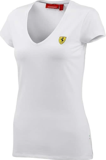 Scuderia Ferrari Women's Vneck White 2017-Fanwear