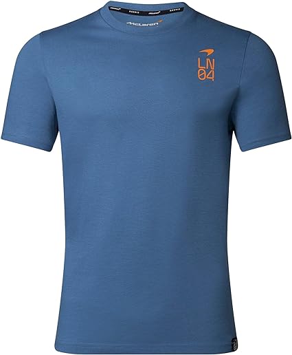 Mclaren Men's Core Drivers Essential T-Shirt Lando Norris Blue Horizon 2023-Fanwear