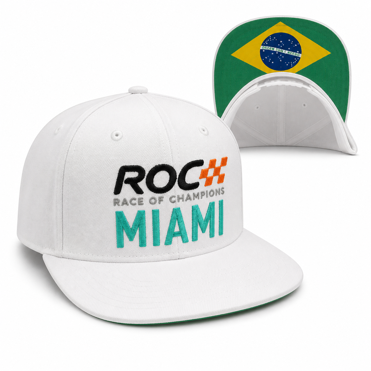 Roc Miami Flat Brim Brazil Cap White