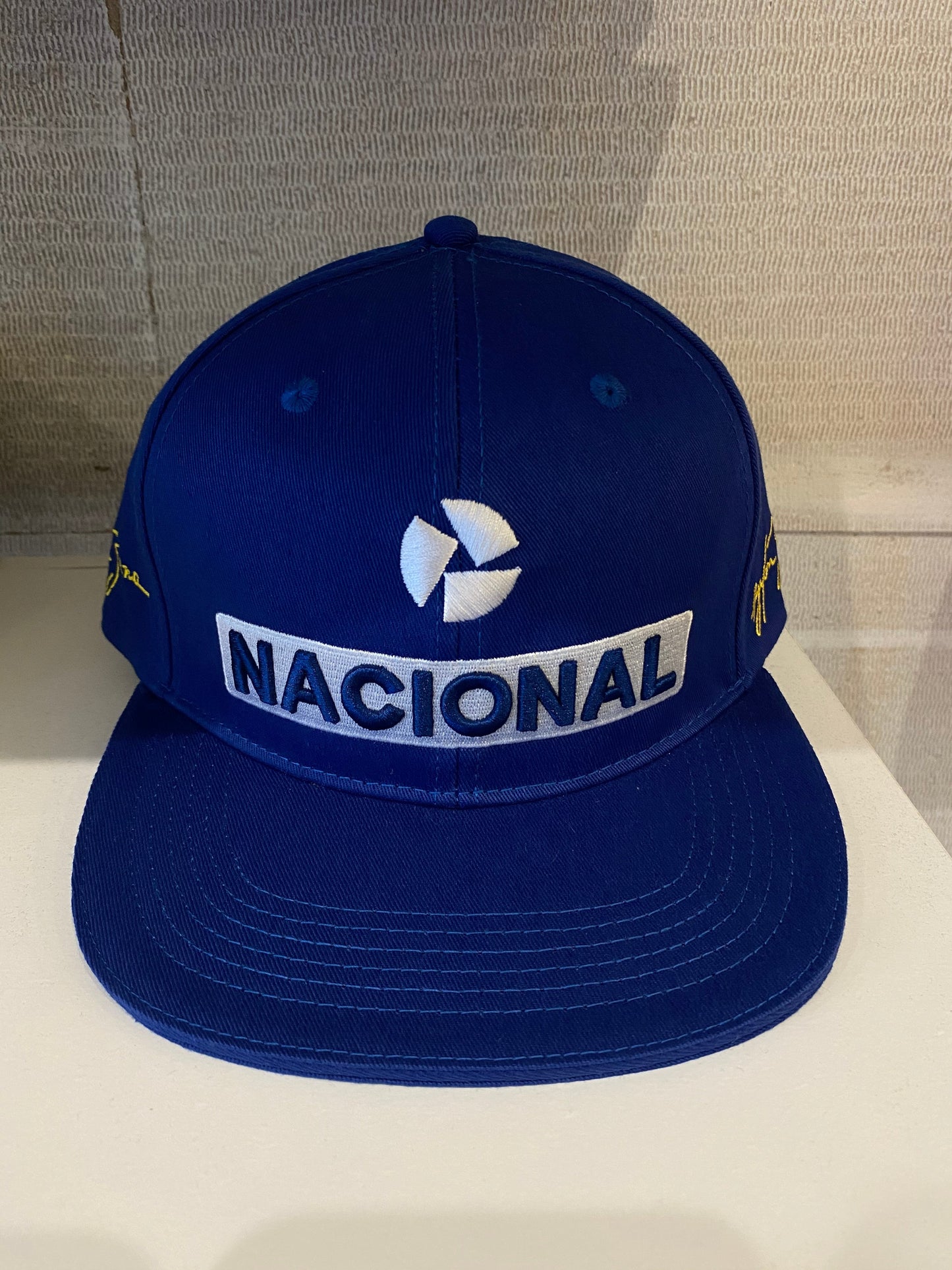 Ayrton Senna Mens Nacional Flatbrim Blue Cap