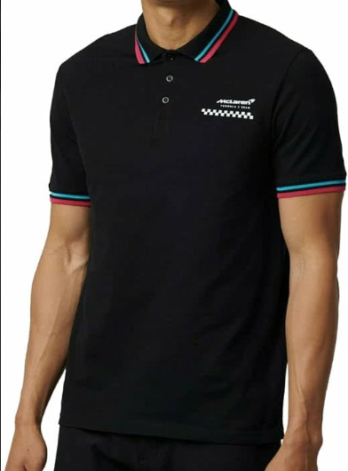 Mclaren Men's Miami Graphic Polo Black 2022-Fanwear