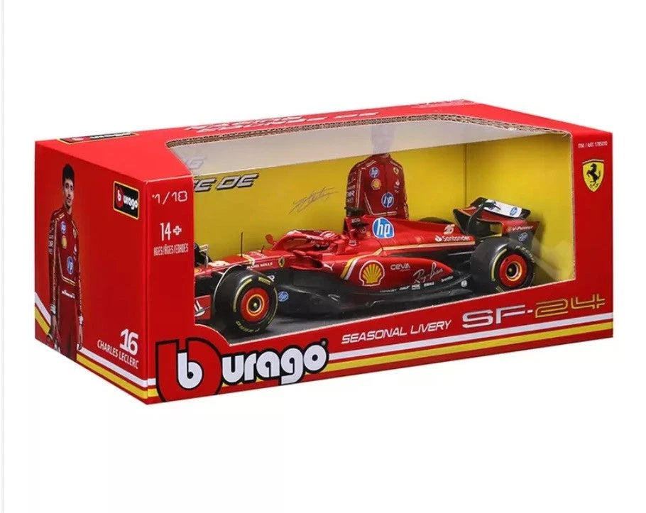 1:18 Scale Model | Ferrari 2024 Season Charles Leclerc With Driver Car