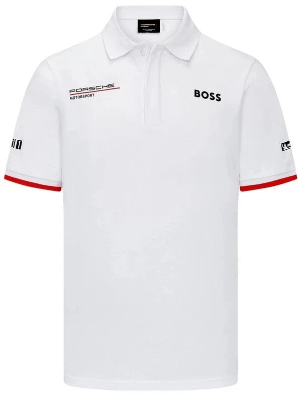 Porsche Men's Team Polo White 2024-RP Teamwear