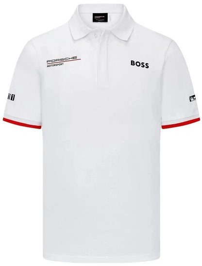 Porsche Men's Team Polo White 2024-RP Teamwear