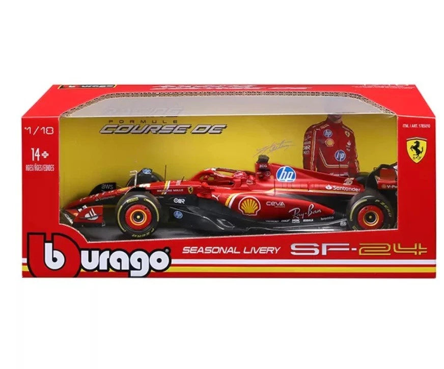 1:18 Scale Model | Ferrari 2024 Season Charles Leclerc With Driver Car