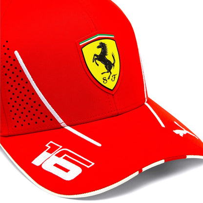 Scuderia Ferrari Kids Charles Leclerc Cap Burnt Red 2024-RP Teamwear