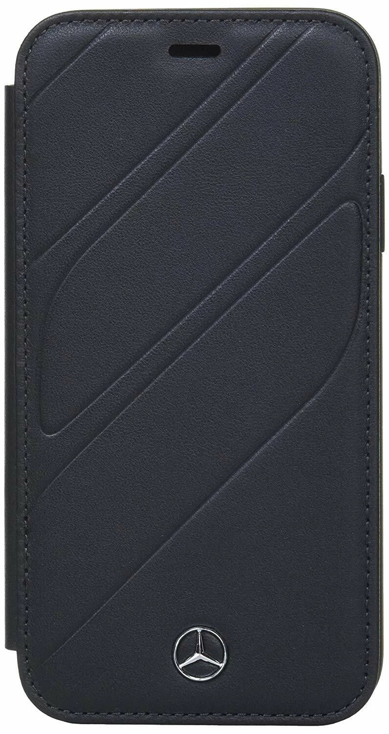 Mercedes iPhone XR Booktype Case - New Organic I Genuine Leather - Black