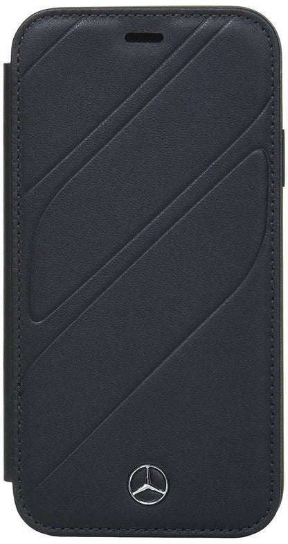 Mercedes iPhone XR Booktype Case - New Organic I Genuine Leather - Black