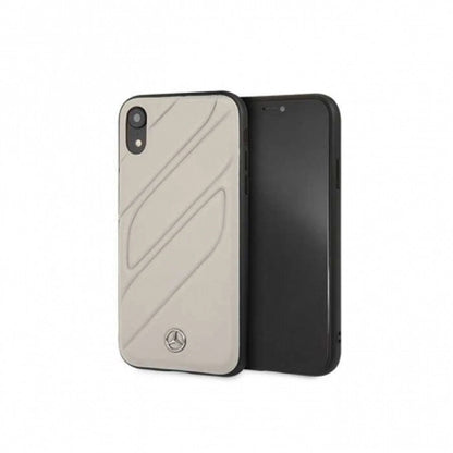 Mercedes iPhone XR Hard Case - Leather New Organic III - Beige