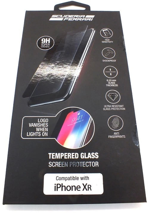 Ferrari iPhone XR Screen Protector - Off Track Tempered Glass with Invisible Logo