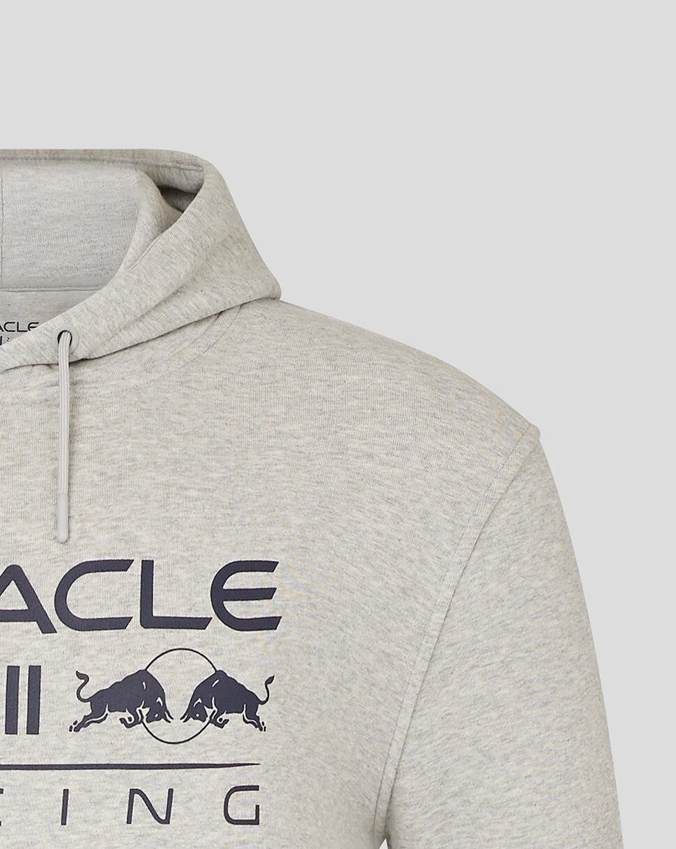 Red Bull Racing Men's Core Overhead Hoodie Mono Logo Grey 2024-Fanwear