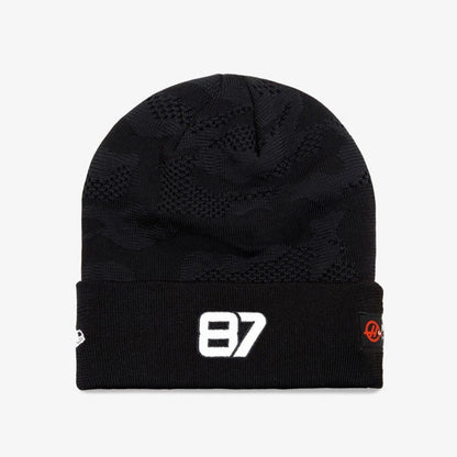 Haas F1 oliver Bearman Camo Cuff Beanie Black Sca 2025-RP Teamwear