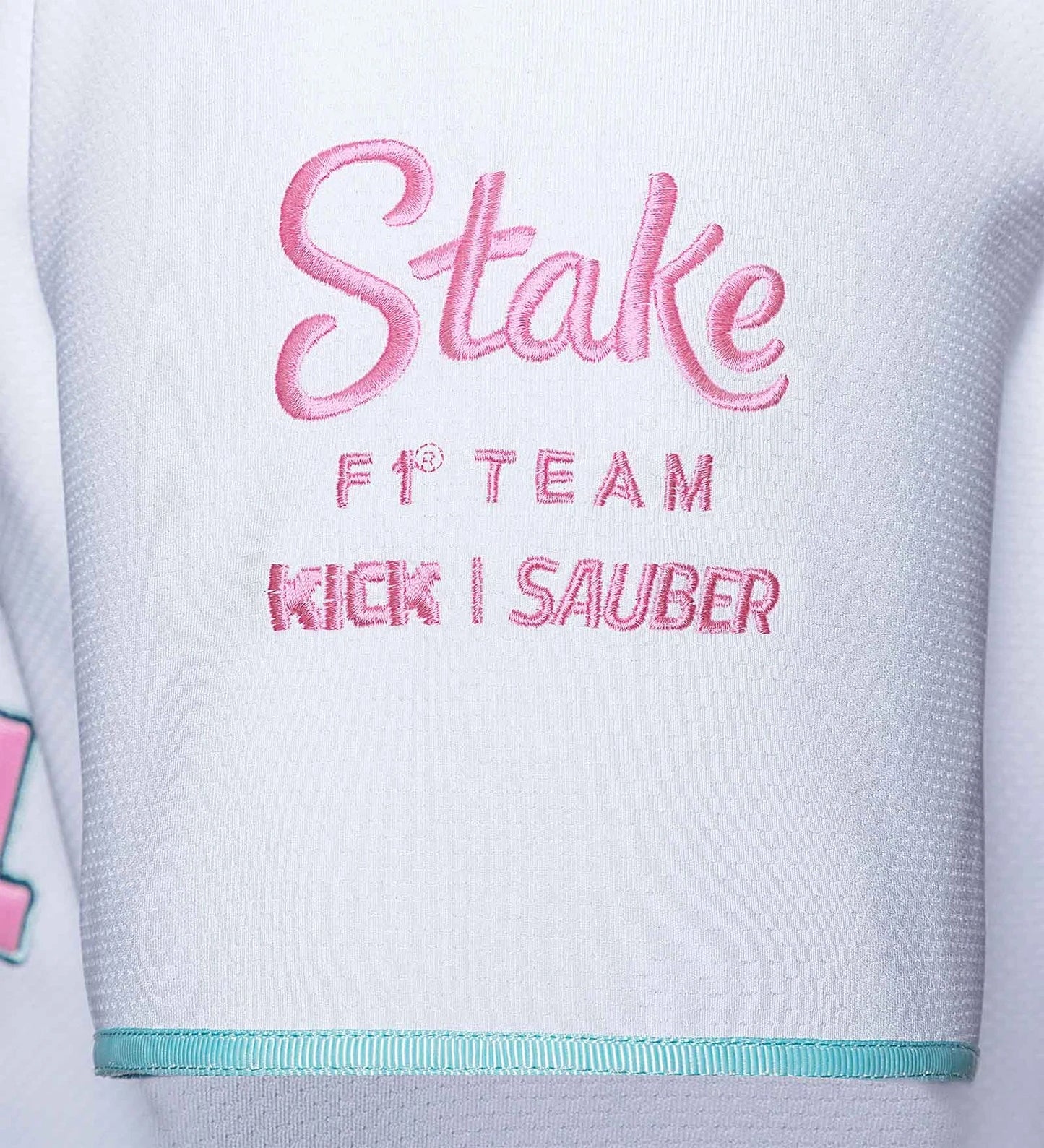 Stake Sauber Special Edition Flamingo Baseball Shirt Valtteri Bottas Miami White 2024-RP Teamwear