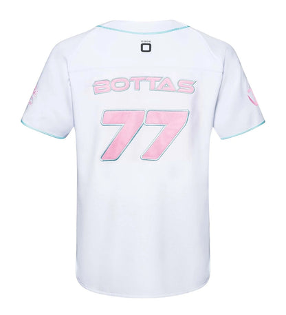 Stake Sauber Special Edition Flamingo Baseball Shirt Valtteri Bottas Miami White 2024-RP Teamwear