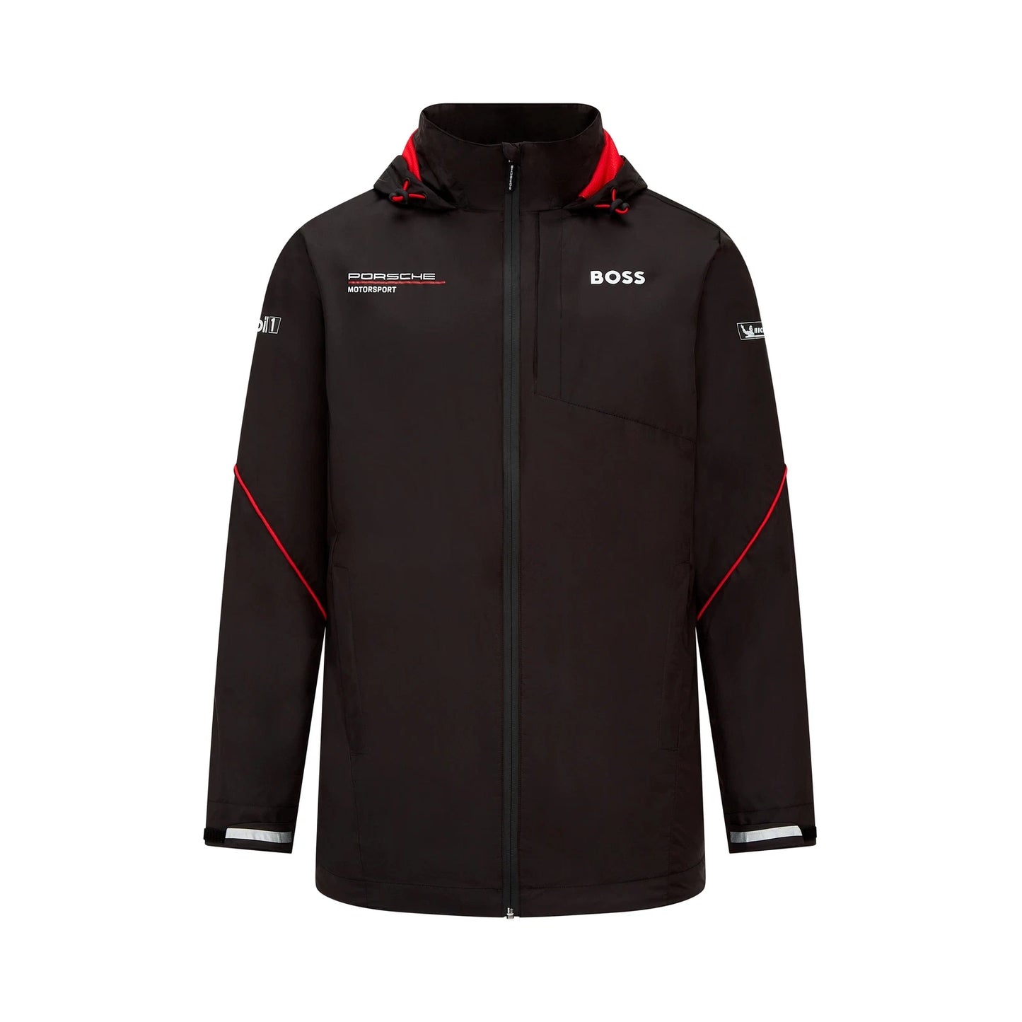 Porsche Formula E Unisex Team Rain Jacket Black 2024-RP Teamwear