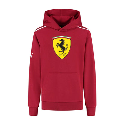 Scuderia Ferrari Kids Large Shield Hoodie Dark Cherry 2025-Fanwear