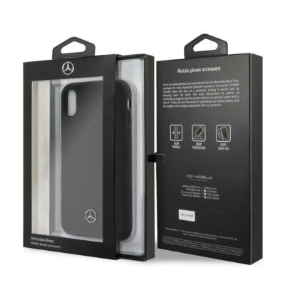 Mercedes iPhone X Hard Case - Liquid Silicone - Black