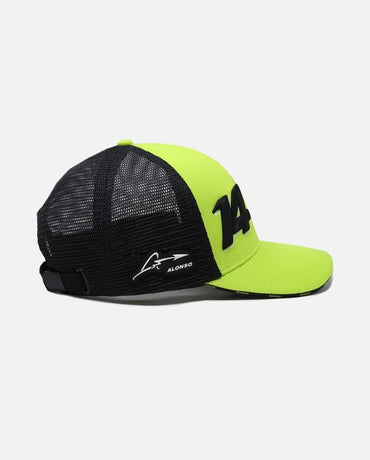 Aston Martin F1 2023 Fernando Alonso Lime Black Trucker Cap