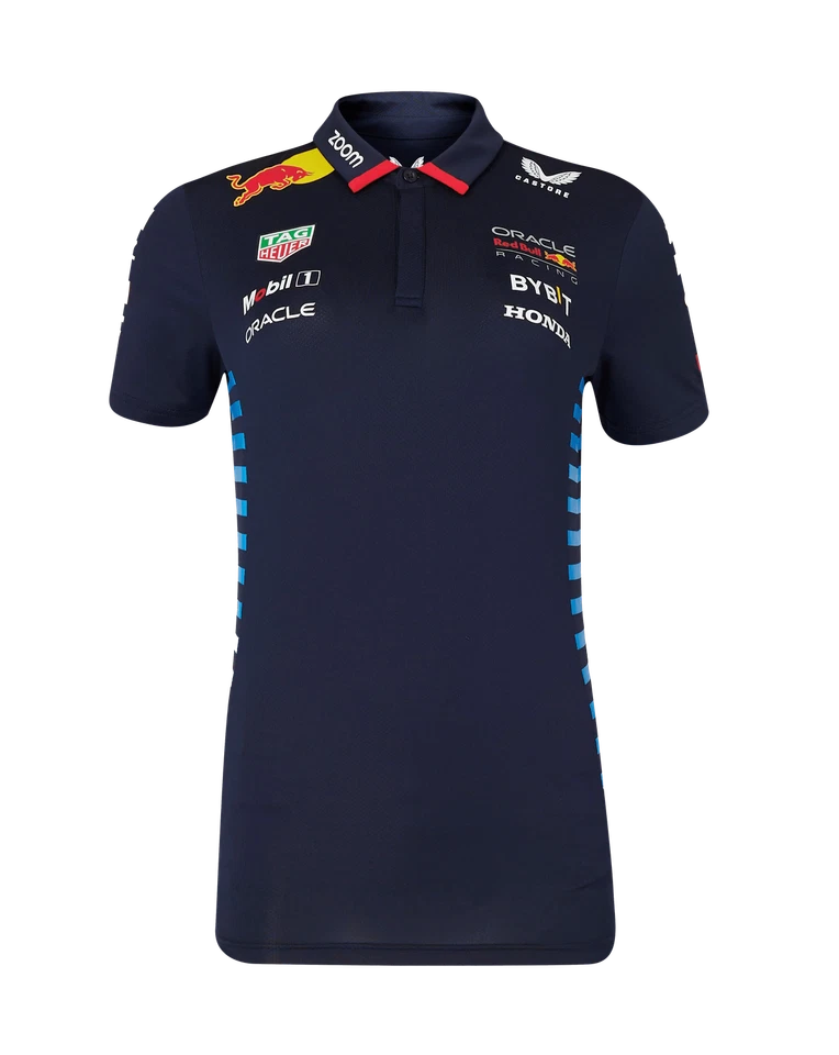 Red Bull Racing Women's Stretch Snap Polo Shirt 2024-RP Teamwear