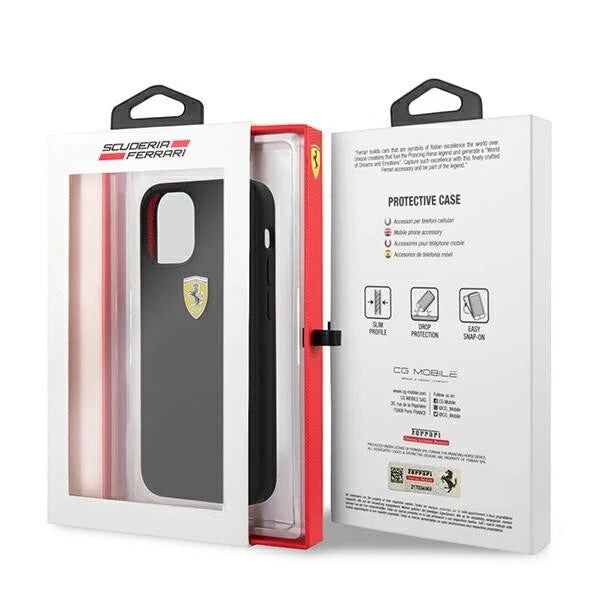 Ferrari iPhone 12 Mini Silicone Case - Black