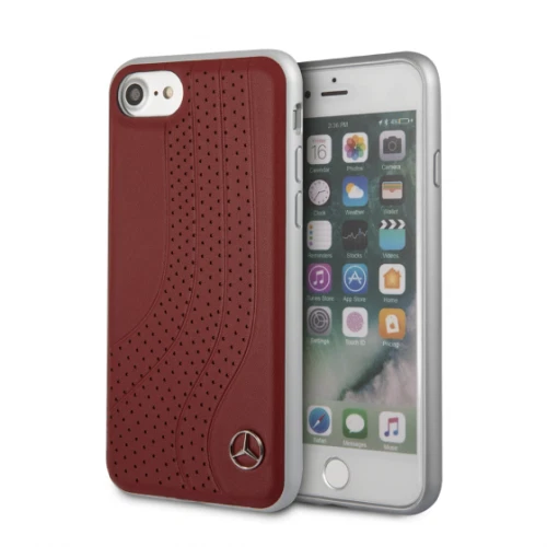 Mercedes iPhone XR Leather Case - Red