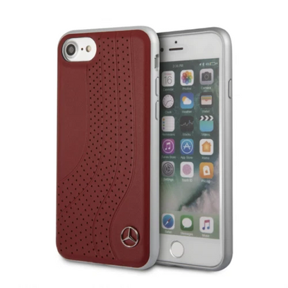 Mercedes iPhone XR Leather Case - Red