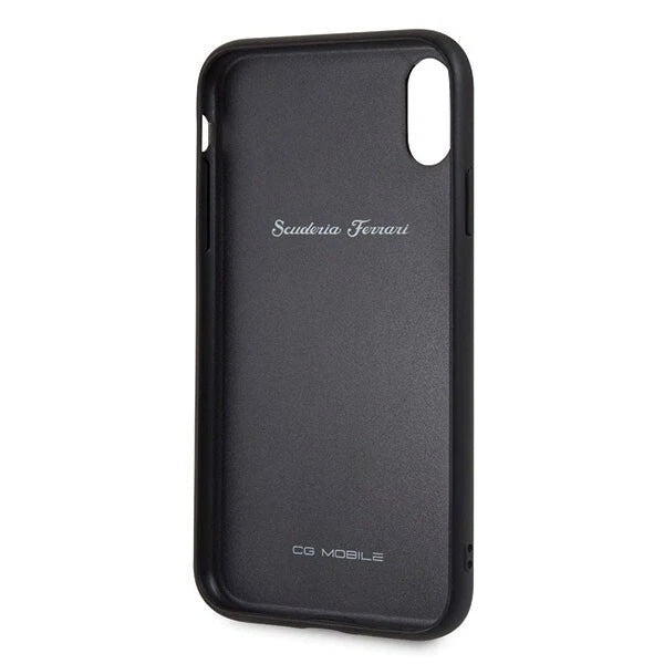 Ferrari iPhone XS Max Hard Case - Genuine Quilted Leather Heritage