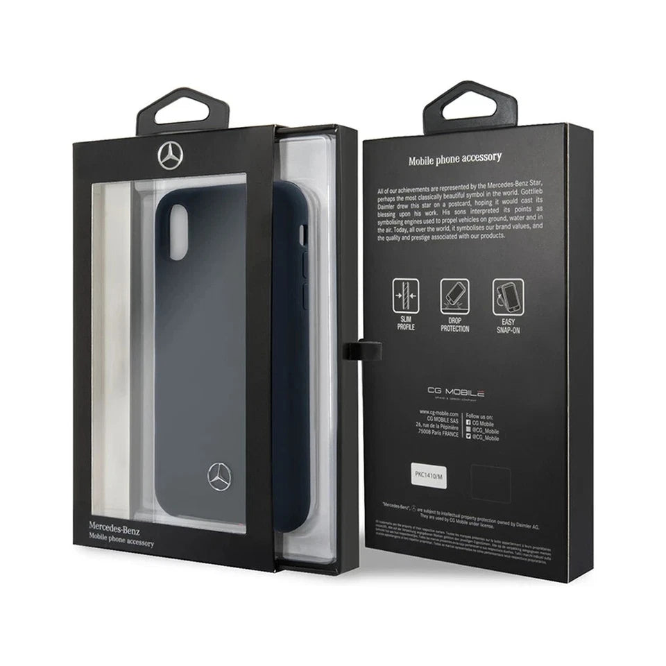 Mercedes iPhone X Hard Case - Silicone - Navy