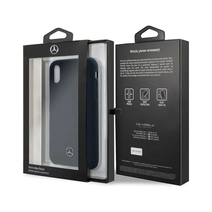 Mercedes iPhone X Hard Case - Silicone - Navy