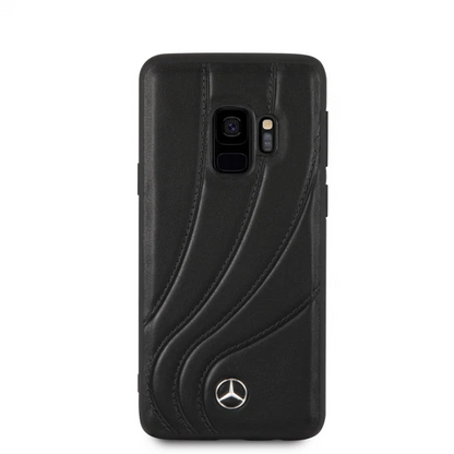 Mercedes Galaxy S9 Hard Case - New Organic I Genuine Leather - Black